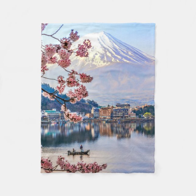 Couverture Polaire Fleurs | Spring Cherry Blossoms Japon (Devant)