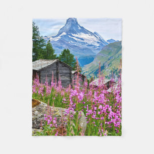 Couverture Polaire Fleurs   Summer Matterhorn Suisse