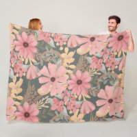 Fleurs vertes rose Sage Laisser Motif Aquarelle