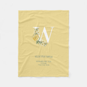 Couverture Polaire Fleurs Vintages jaunes Statistiques initiales de n