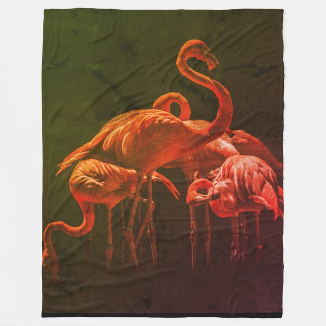 Couverture Polaire FLOC de FLAMANTS ROSES (Devant)