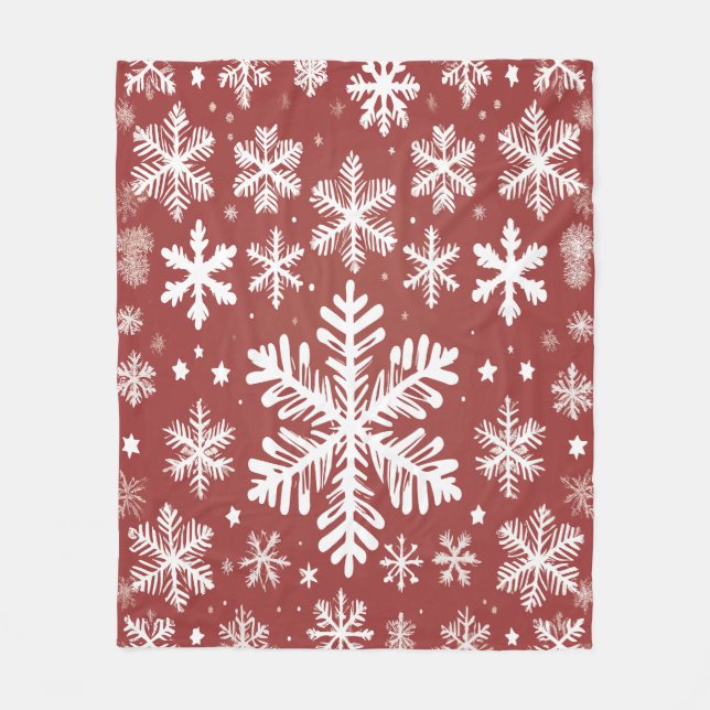 Couverture Polaire Flocon de neige (Devant)