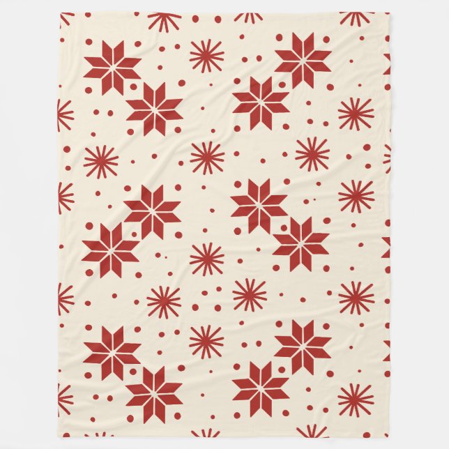 Couverture Polaire Flocon de neige en étoile scandinave (Devant)