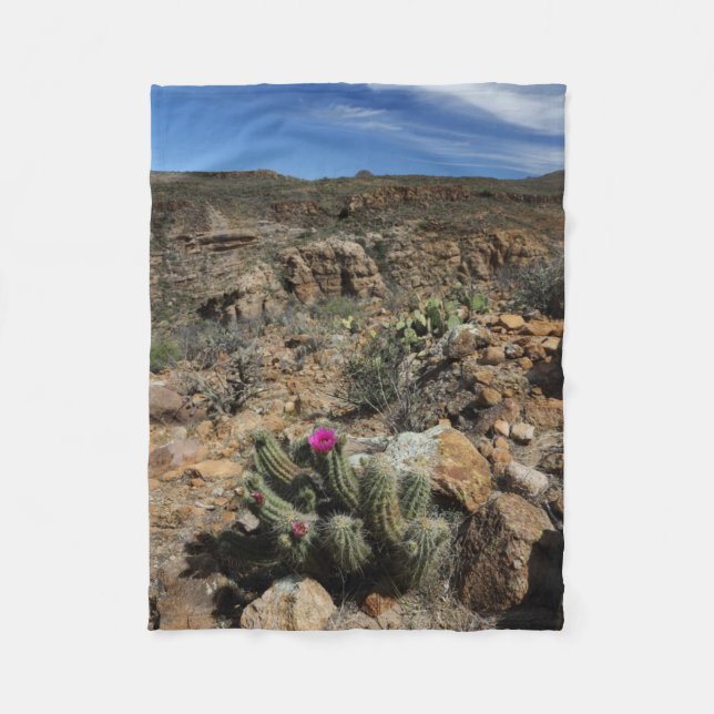 Couverture Polaire Floraison de cactus (Devant)