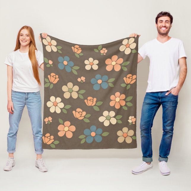 Couverture Polaire Floral  (En situation)