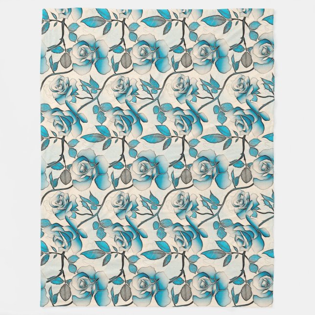 Couverture Polaire Floral (Devant)