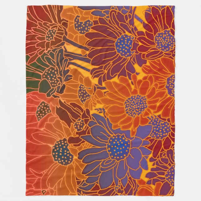 Couverture Polaire Floral (Devant)