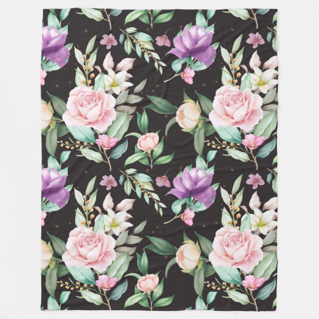 Couverture Polaire Floral (Devant)
