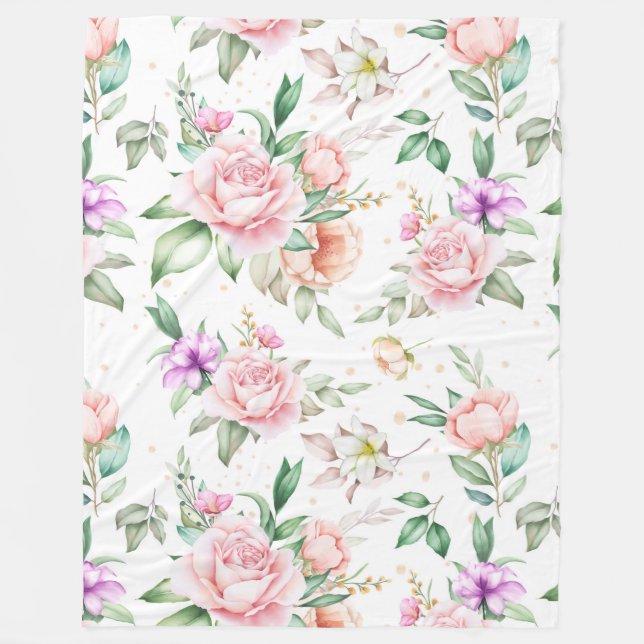 Couverture Polaire Floral (Devant)