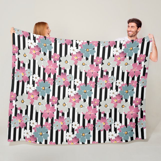 Couverture Polaire Floral (En situation)