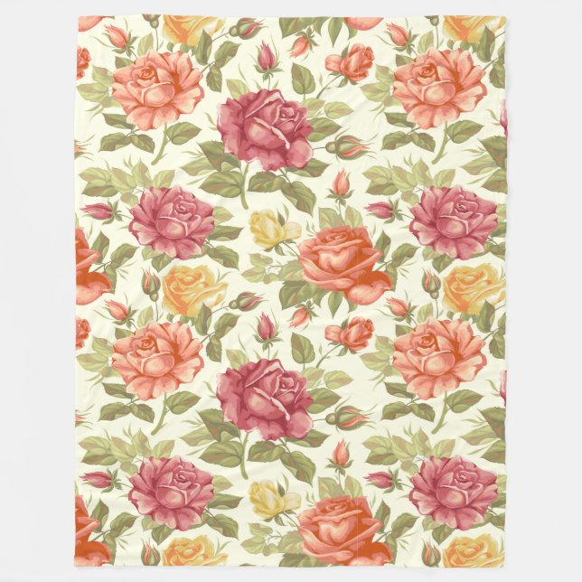 Couverture Polaire Floral (Devant)