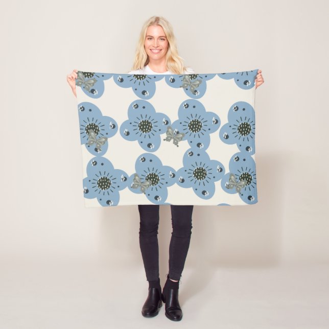 Couverture Polaire Floral (En situation)