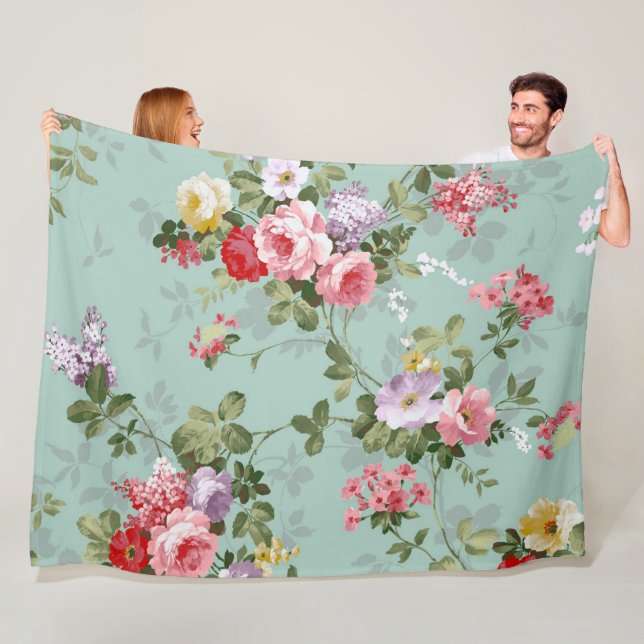 Couverture Polaire Floral (En situation)