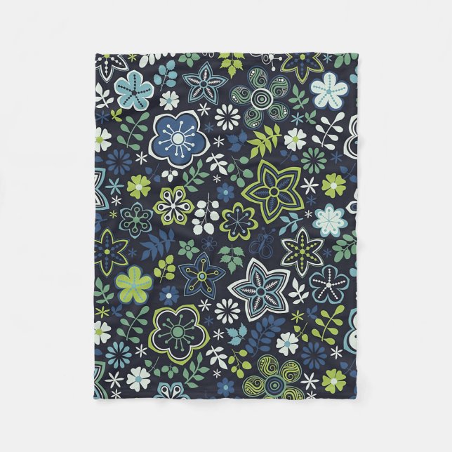 Couverture Polaire Floral 3D Wall (Devant)