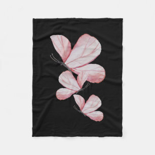 Couverture Polaire floral art tableau papillon mignon nature l