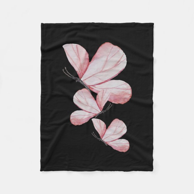 Couverture Polaire floral art tableau papillon mignon nature l (Devant)