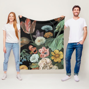 Couverture Polaire Floral baroque - Bouquet de fleurs