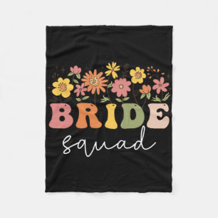 Couverture Polaire Floral Bride Fleur sauvage Mariage Bachelorette