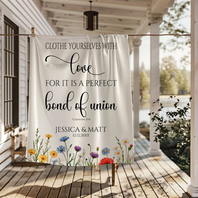 Couverture Polaire Floral Clothe Yourselves with Love Perfect Bond (Créateur téléchargé)