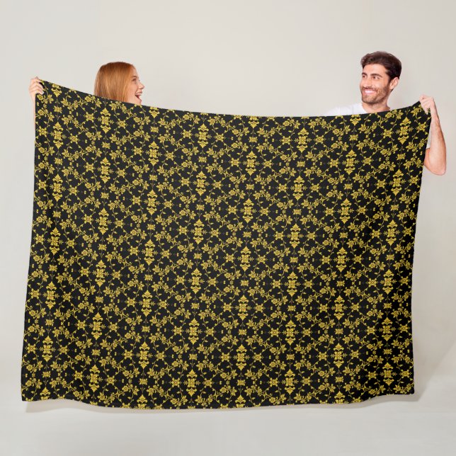 Couverture Polaire Floral Elegant Collection Moderne (En situation)