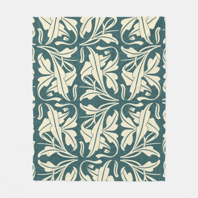 Couverture Polaire Floral moderne : Design Motif élégant. (Devant)