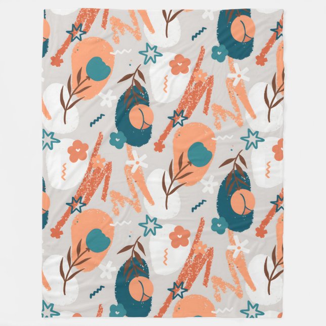 Couverture Polaire Floral plat biologique (Devant)