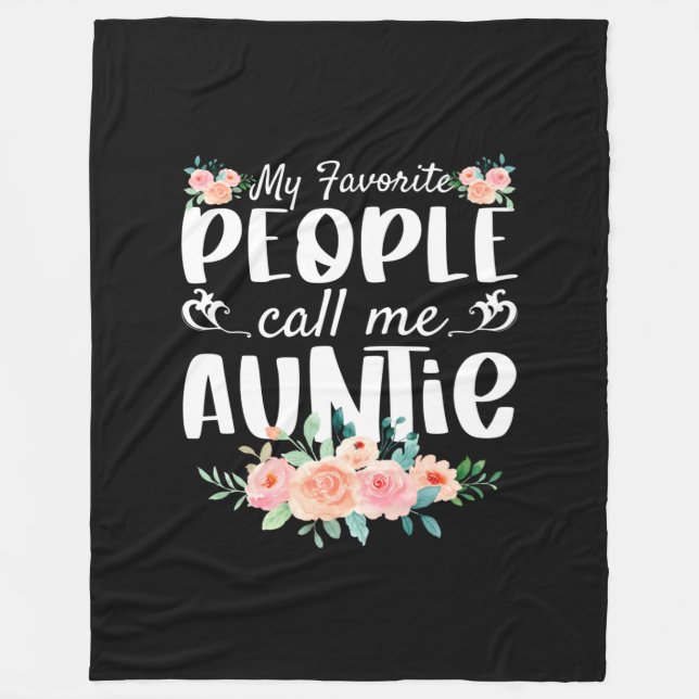 Couverture Polaire Florals Mes Gens Préférés M'Appelent Tante (Devant)