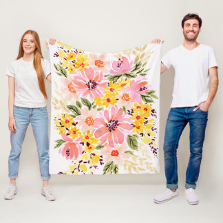 Couverture Polaire Flore - Bouquet de printemps