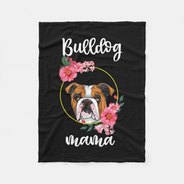 Couverture Polaire Flore Bulldog Mama (Devant)