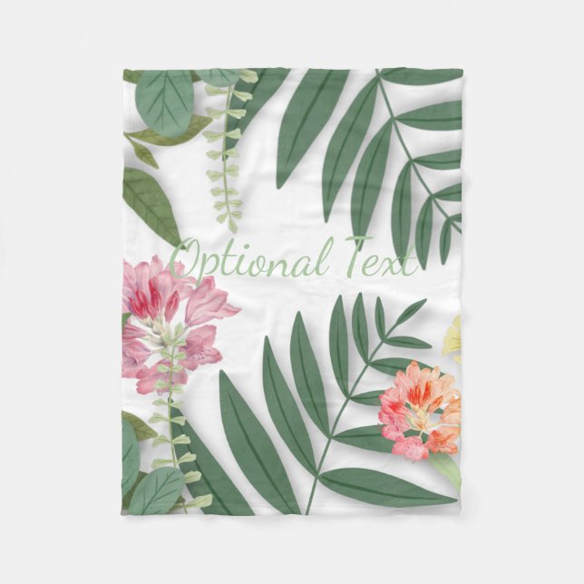 Couverture Polaire Flore tropicale (Devant)