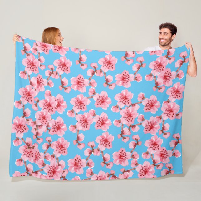 Couverture Polaire Flores de cerezo floreciendo (En situation)