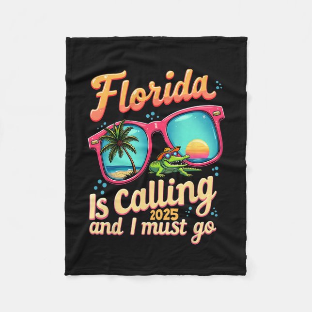 Couverture Polaire Florida Is Calling And I Must Go Summer Vibes Flor (Devant)