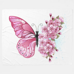 Couverture Polaire Flower Butterfly