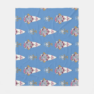 Couverture Polaire Flower & Perfume Bouquet Bundle on blue