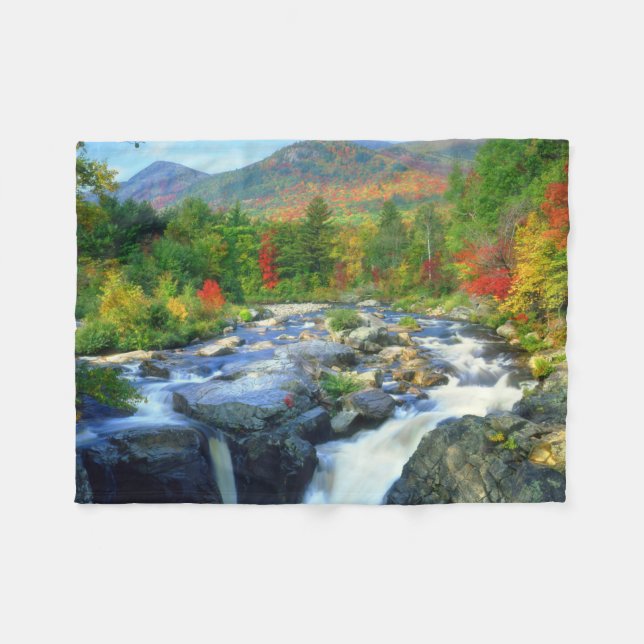 Couverture Polaire Flume Falls | Montagnes Adirondack (Devant (Horizontal))
