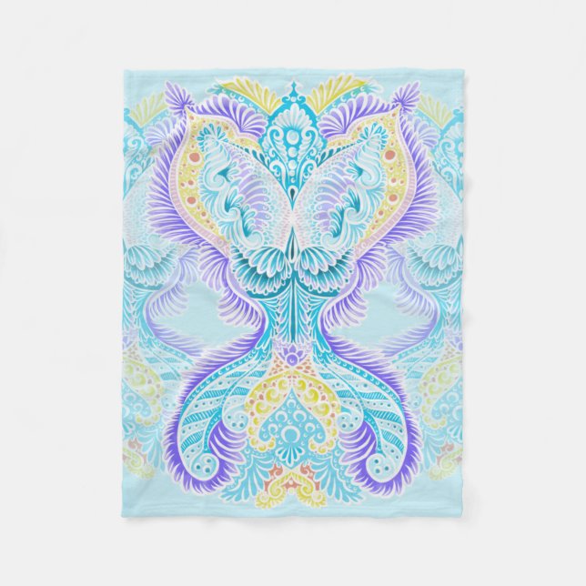 Couverture Polaire Flux céleste de papillon (Devant)