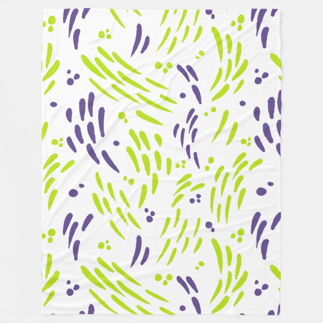 Couverture Polaire Flux de chaux vert et pourpre (Devant)