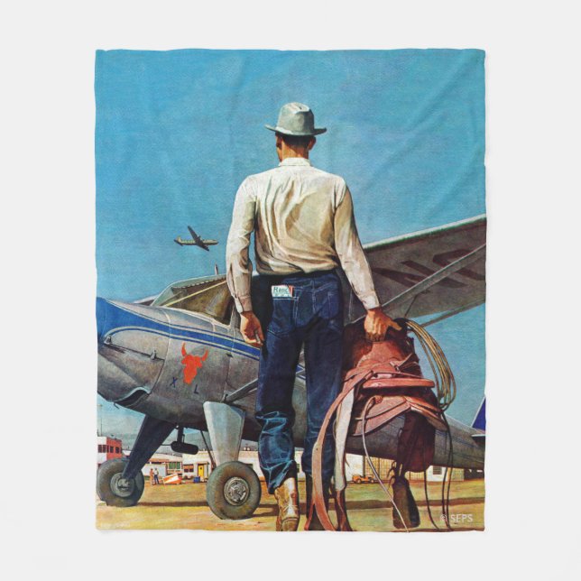 Couverture Polaire Flying Cowboy par Mead Schaeffer (Devant)