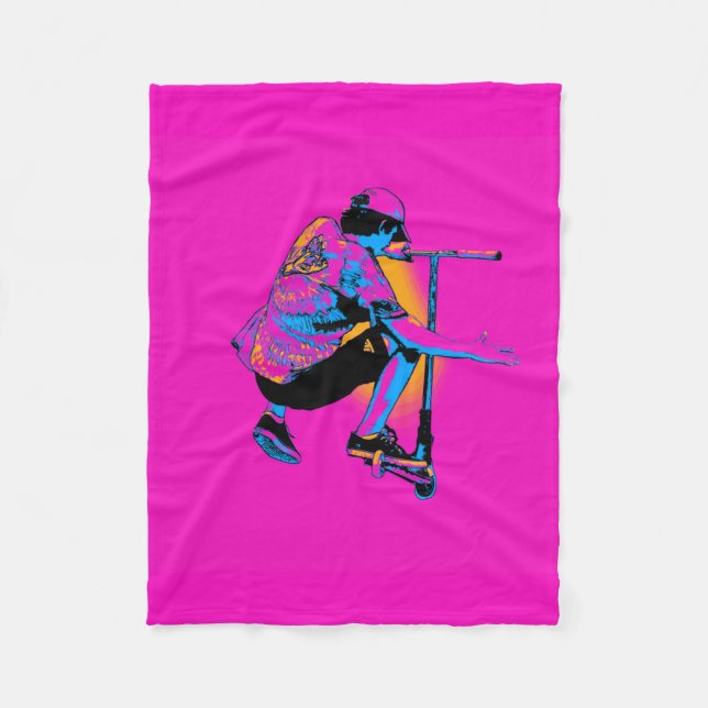 Couverture Polaire Flying Scooter Pro - Stunt Scooter Boy (Devant)