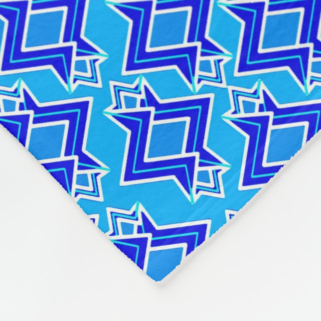 Couverture Polaire Fond d'écran Art déco Motif, bleu cérulean (Coin)