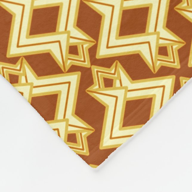 Couverture Polaire Fond d'écran Art Déco Motif, Brown doré (Coin)