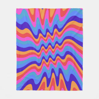 Couverture Polaire Fond d'écran rétro trippy Hippie des années 1960