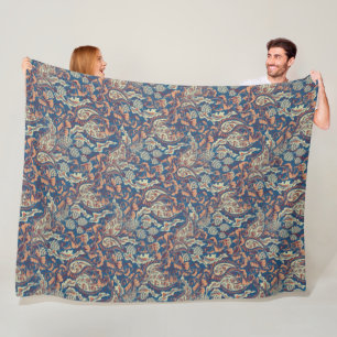 Couverture Polaire Fond d'écran Vintage floral - Motif transparent 1