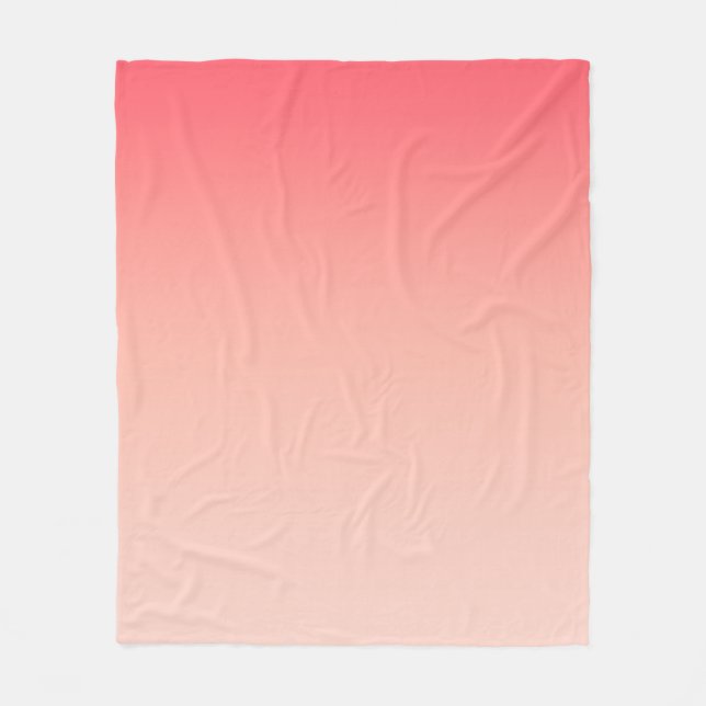 Couverture Polaire Fond dégradé rose et pêche (Devant)