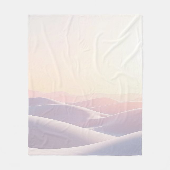 Couverture Polaire Fond lumineux calme avec dunes de sable (Devant)