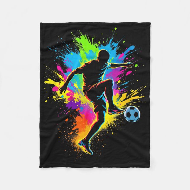 Couverture Polaire Football dynamique  (Devant)