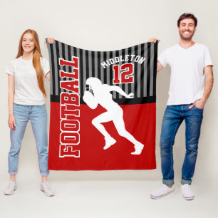 Couverture Polaire Football 🏈 Sport - Rouge foncé