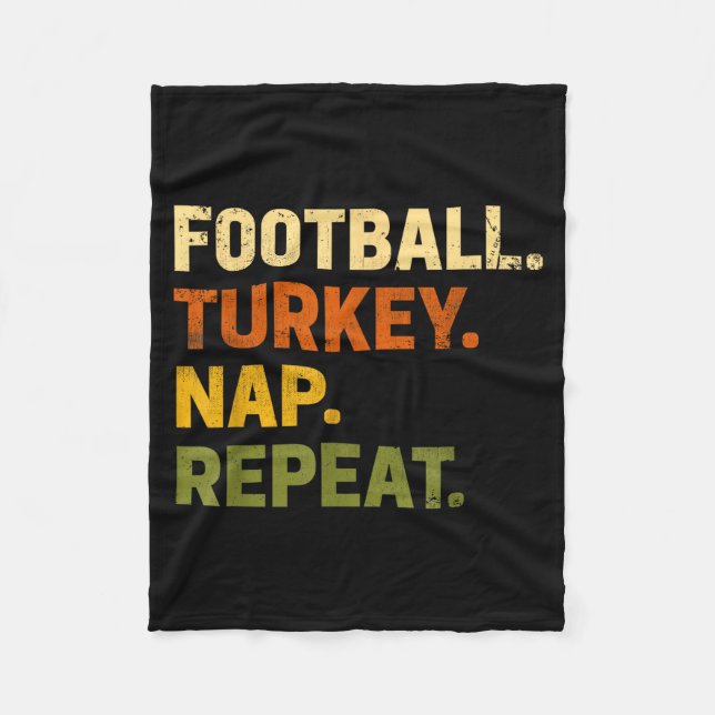 Couverture Polaire Football Turkey Nap Repeat Thanksgiving Costume Le (Devant)