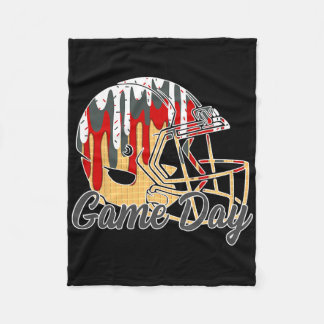 Couverture Polaire Footll Drip Game Day Sports Footll Mom Go Cheer Gr