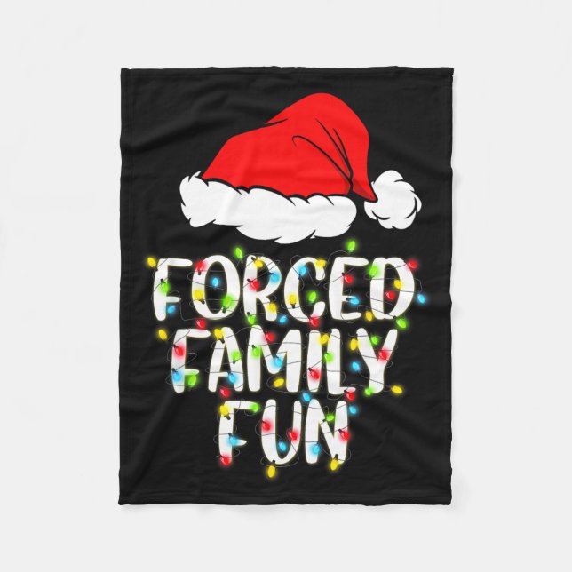 Couverture Polaire Forced Family Fun Sarcastic Christmas Funny Gift  (Devant)